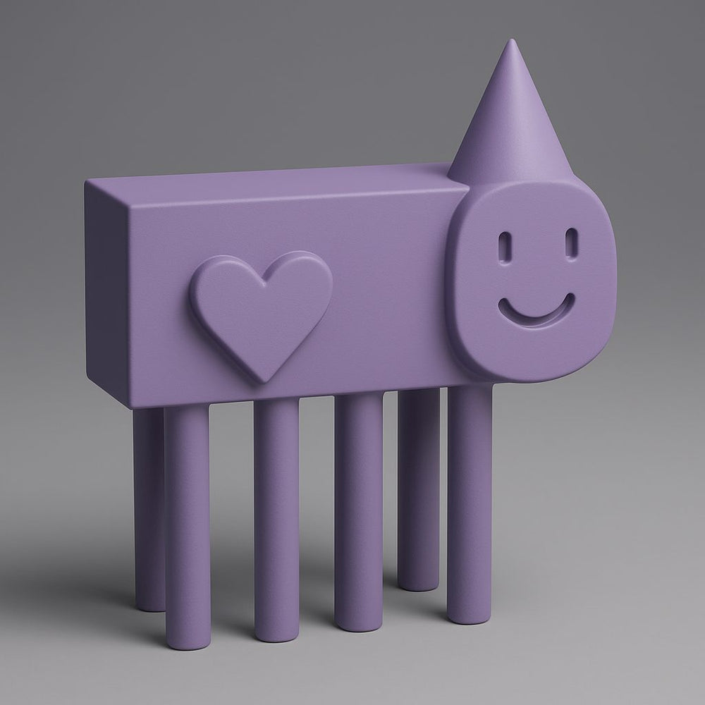 A five-legged heart creature interpreted as a figurine
